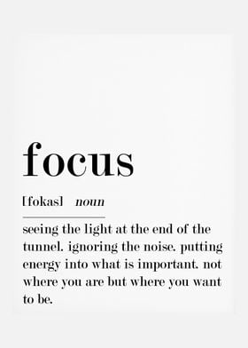 Focus Definition White Bg