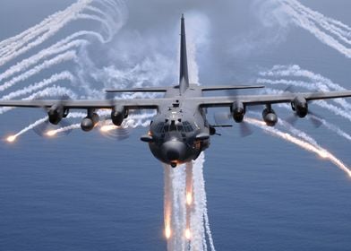 Flares from an AC130