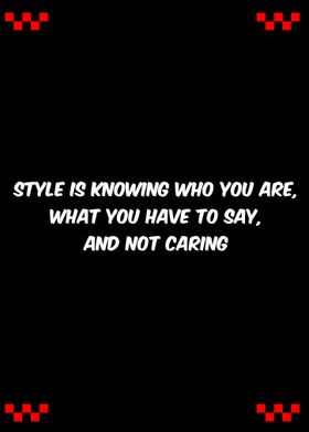 style is knowing who you