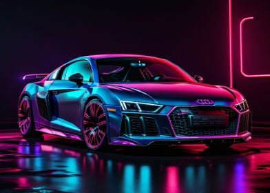 Neon Audi R8