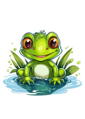 frog cute animal