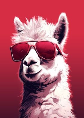 Cool Llama With Sunglasses