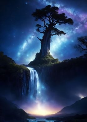 Mystical Tree Waterfall