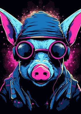 Cyberpunk Pig