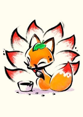 Kitsune Cute Japanese Fox 