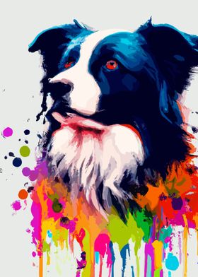 Colorful Border Collie