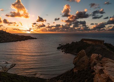 Sunset At Qarraba Bay