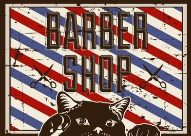 Red and Blue Barber Cat