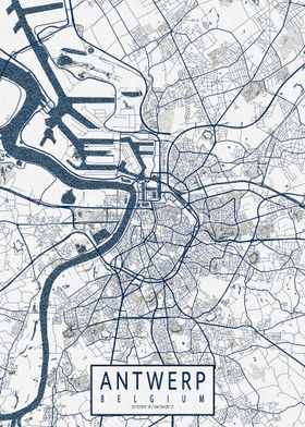 Antwerp City Map Coastal