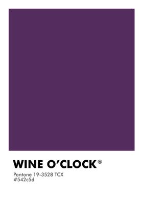 PANTONE WINE O CLOCK