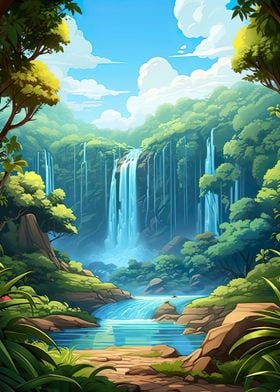 Waterfall in the Forest