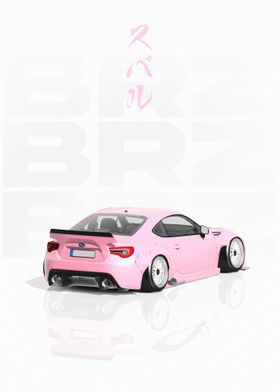 Pink Subaru BRZ Stance