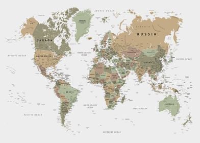 Political world map