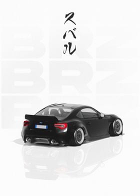 Black Subaru BRZ Stance