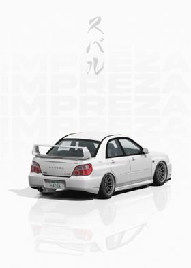 White Subaru Impreza WRX