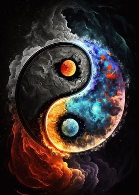 Sun and Moon Yin Yang