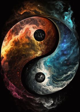 Cosmic Yin Yang Art 