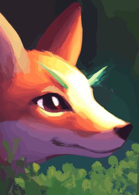 Cute Fox Painting