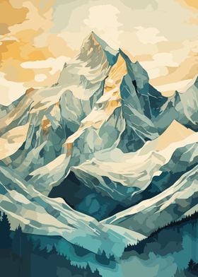 Snowy Mountain Slopes