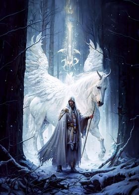 Knight with White Pegasus