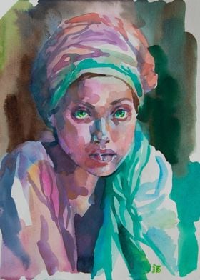 Girl with scarf 