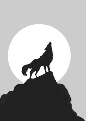 Howling Wolf Full Moon