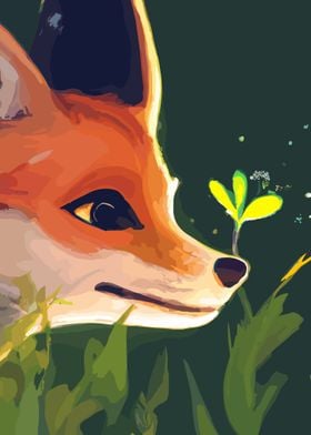 Cute Fox Painting