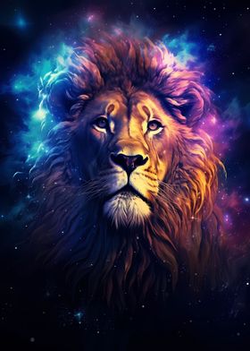 Cosmic Starry Lion