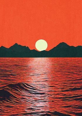 Sunrise Ocean Vintage