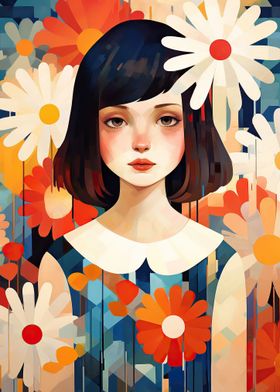 Daisy Girl Painting