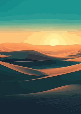 Desert Sand Dune Sunset