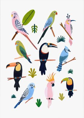 Birds Art Print Hotel