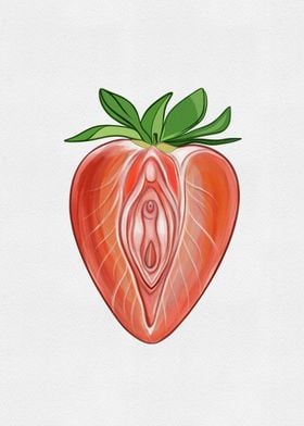 Sliced Feminine Fruit Sign