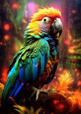 Majestic Parrot on Ground