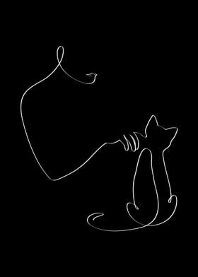 Cat Mom Minimalist Art