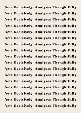 Acts Decisively Analyzes 