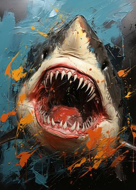 Paint Splatter Shark