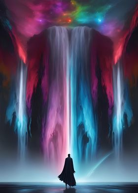 Colorful waterfall