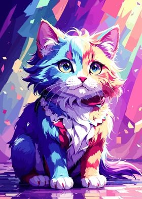 Cute Cat Pop Art