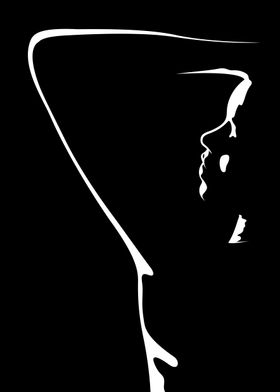 Woman Side Silhouette Art