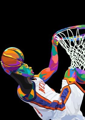 Man basketball pop art