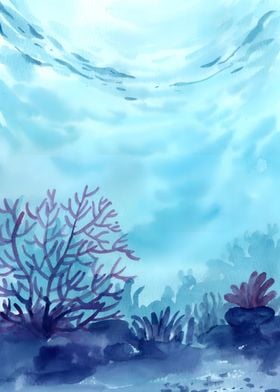 Sea Floor Watercolor