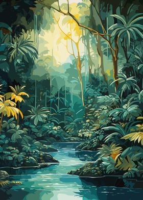 Tropical Rainforest River