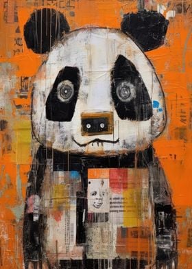 Abstract Panda Portrait