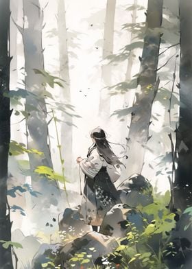 Woman in Forest 