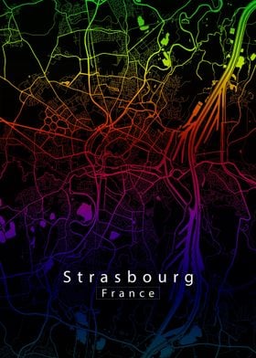 Strasbourg France City Map