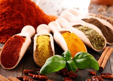 different spices