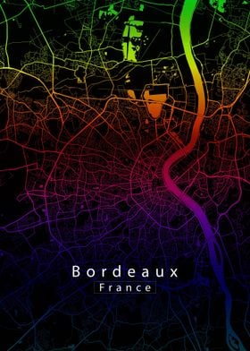 Bordeaux France City Map