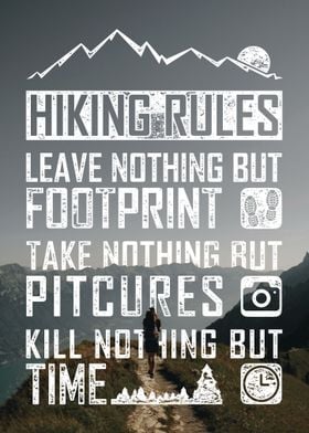 Hiking Rules Typography