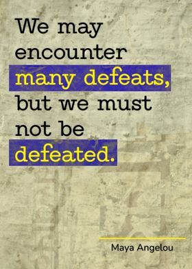 Never defeated